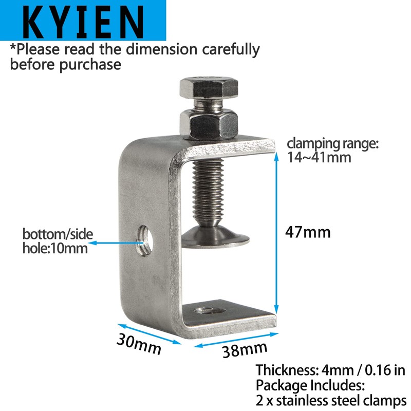 KYIEN I Beam Clamp 40MM C Clamps for Woodworking, Heavy