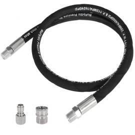 NuFlySic Pressure Washer Whip Hose Power Washer Jumper Hose for Pressure Washing 3/8 Inch NPT Quick Connect Plug Hose Reel Connector Hose, 4000 PSI, 12FT