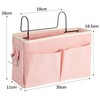 CHUNLINLAODA Canvas Bedside Hanging Storage Pockets Dorm Bed Organizer with