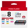 CLI-8 8 Color Multi Pack Ink Tank 8-Pack Vowdic Compatible