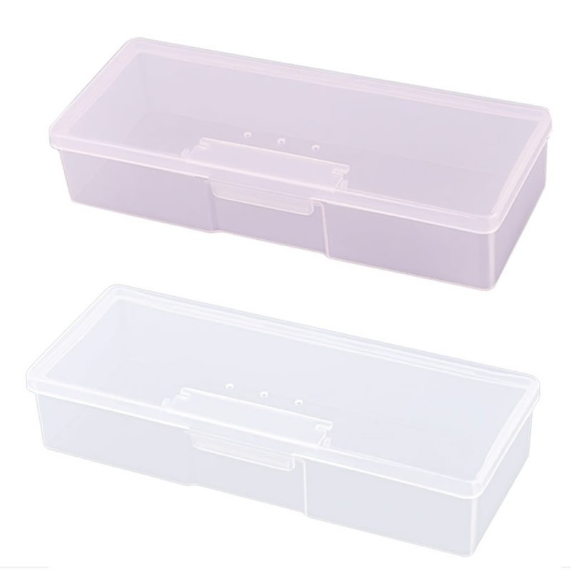 S-TROUBLE New Transparent Empty Nail Storage Box Manicure Tools Organizer