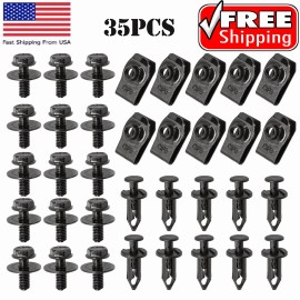 Unbranded For Dodge Truck Body Bolts U-nut Clips M6 Engine Under Cover Splash Shield Guard