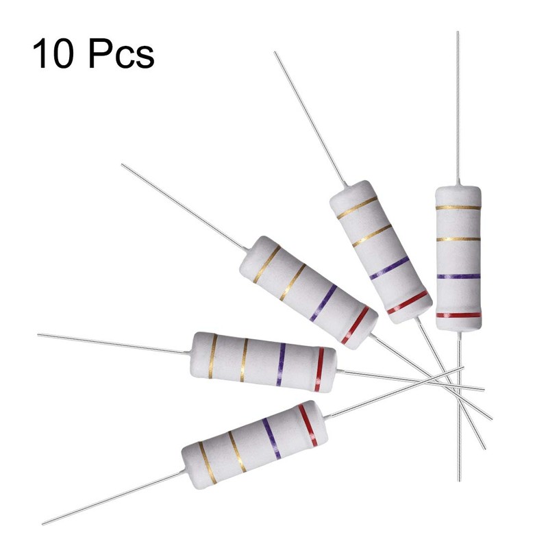 sourcing map Metal Oxide Film Resistor 5 Watt Axial Cable