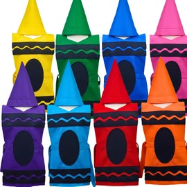 Crayon Costume Set (Tunic and Hat) - Baby, Toddler, Kids, Teen, Adult and Plus Sizes (Baby 6-24m, Orange)