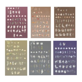 ZXMNBH 300 Pieces PET Stickers for Scrapbooking Kit Mini Flowers Leaves Plants Waterproof Clear Sticker Junk Journaling Supplies Bullet Journals Diary Planner Collage Laptop Paper Crafts