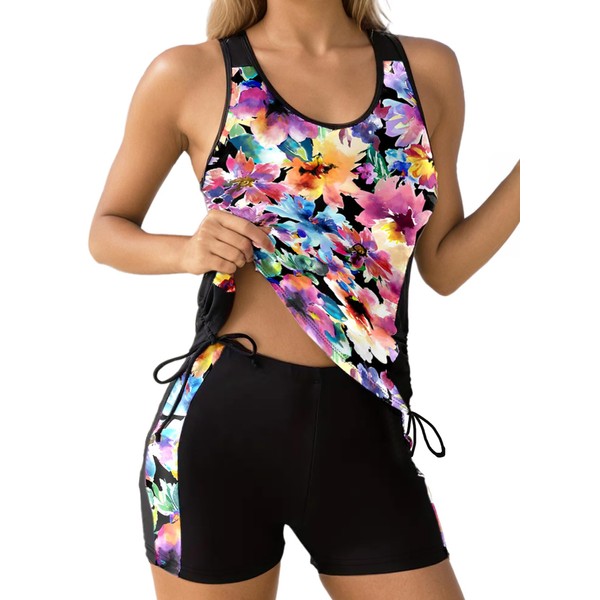 Dokotoo Tankini Swimsuits for Women Tummy Control Bathing Suits Floral