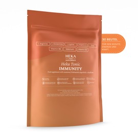 HEKA Immunsystem St?rken fr Erwachsene - Zuckerfreies Getr?nkepulver mit Vitaminen C, D3, B6, Zink & Aminos?uren - Immunbooster, Reduziert Mdigkeit, Schtzt Zellen vor oxidativem Stress - 30 Stck