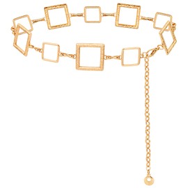 LIMHOO Metal Waist Chains for Fashion Women's Body Belt Chain Belt for Dress Vest Jeans, Metal