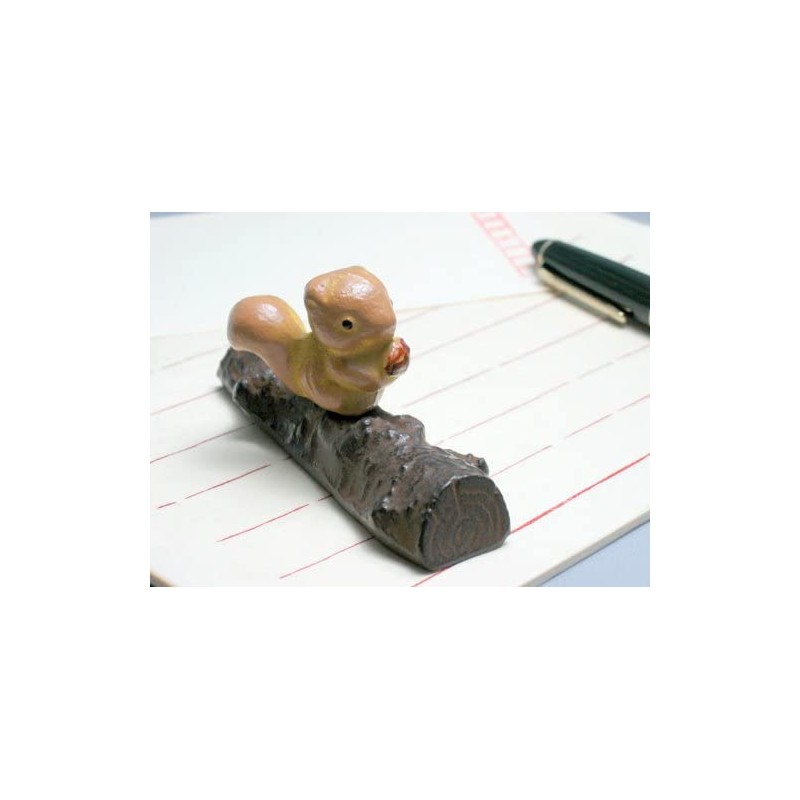 文鎮/ペーパーウェイト りす 木 【伝統工芸品南部鉄器】