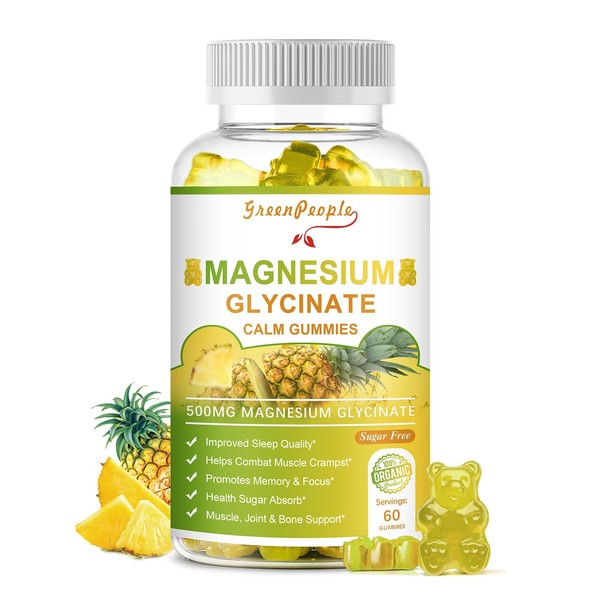 GREENPEOPLE Magnesium Glycinate Gummies with Citrate 1000mg, Taurate & Matale