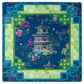 Mahjong Mat Velvet Anti Slip Waterproof Quiet Surface Foldable Square Table Cover for American Mahjong FamilySize: 800*800mm, Color: blue and Green