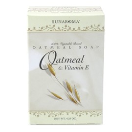 Sunaroma Soap Oatmeal & Vitamin E Bar 4.25 Ounce Boxed (Pack of 2)