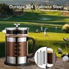 QUQIYSO French Press Coffee Maker 51oz 304 Stainless Steel French