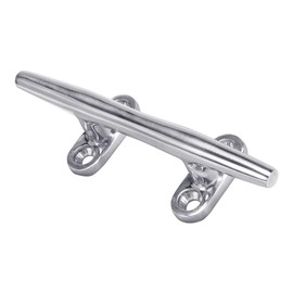 White Water 6032S 316 Stainless Steel 8" Herreshoff Cleat, 4-Hole Countersunk Top Mount, Docking