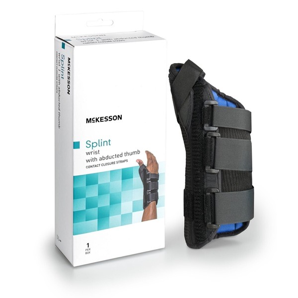 McKesson MCK-Wrist Brace with Abducted Thumb McKesson Right Hand Black