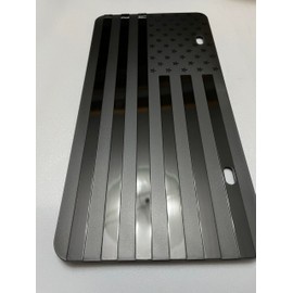 Embossed Black American Flag License Plate Frame Premium Quality Thick Durable Novelty USA Patriotic