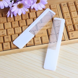10-Pack Portable Hair Comb, White Cut Straight Comb 51ea