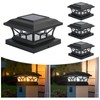 DAMAYCA 4 Pack Solar Post Cap Lights Outdoor Waterproof, Fits