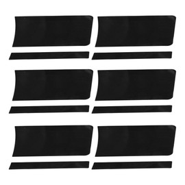 Partuto 6 Pcs Wheel Rim Stickers Square Car Wheel Rim Tapes Decoration Stickers for 14"-22" Rim Black PET
