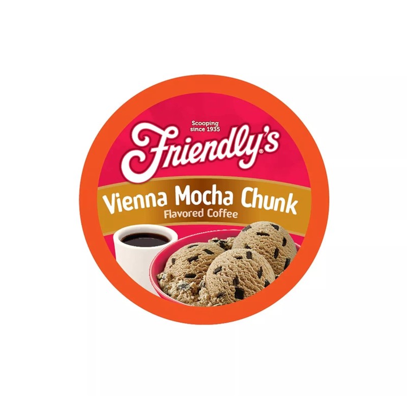 Friendly's Vienna Mocha Chunk Flavored Single Serve Coffee (for Keurig)