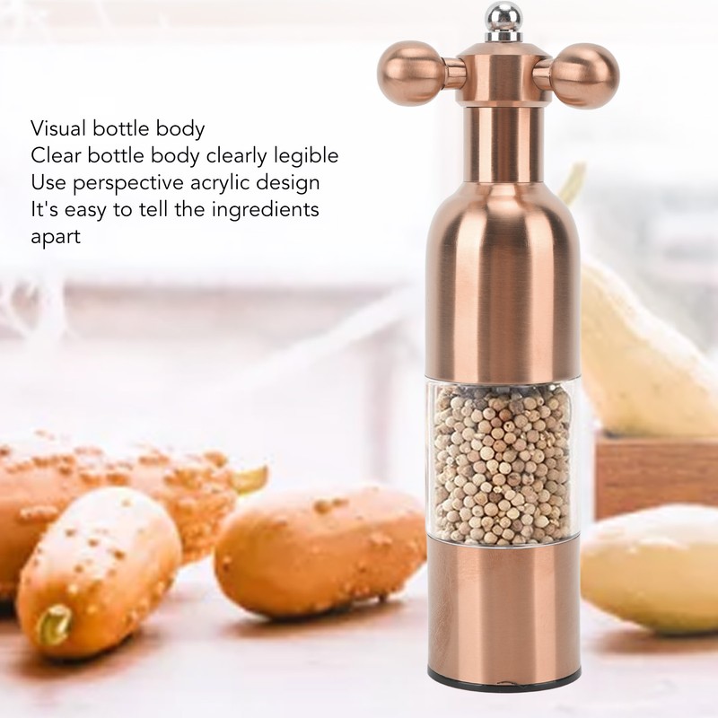 Pepper Mill Professional Refillable Ceramic Rotor Coarseness Adjustable Manual Pepper