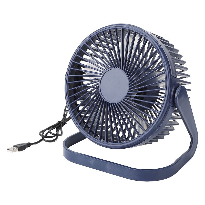 Small Air Circulator Fan 2 Adjustable Speed Blue Portable Rechargeable