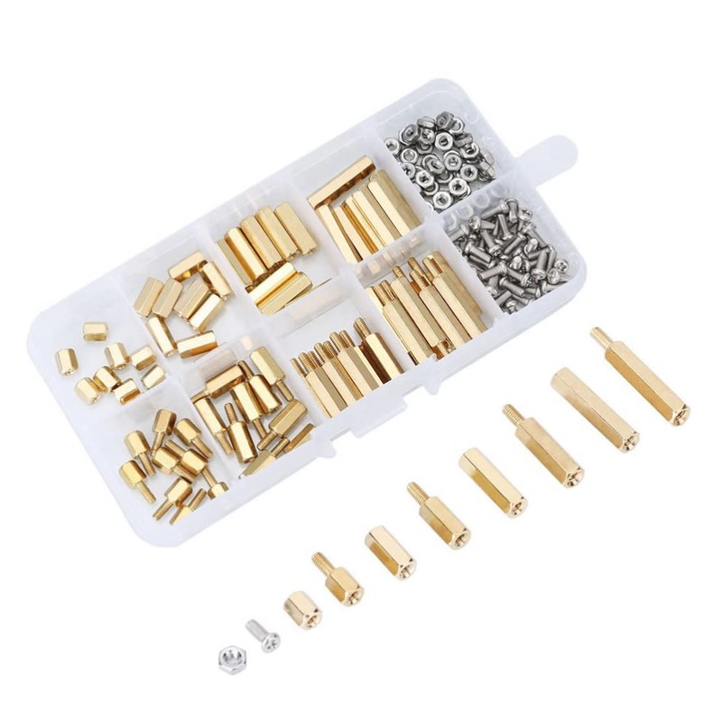 180pcs M2.5 Standoff Kit - Male Female Hex Brass Spacer