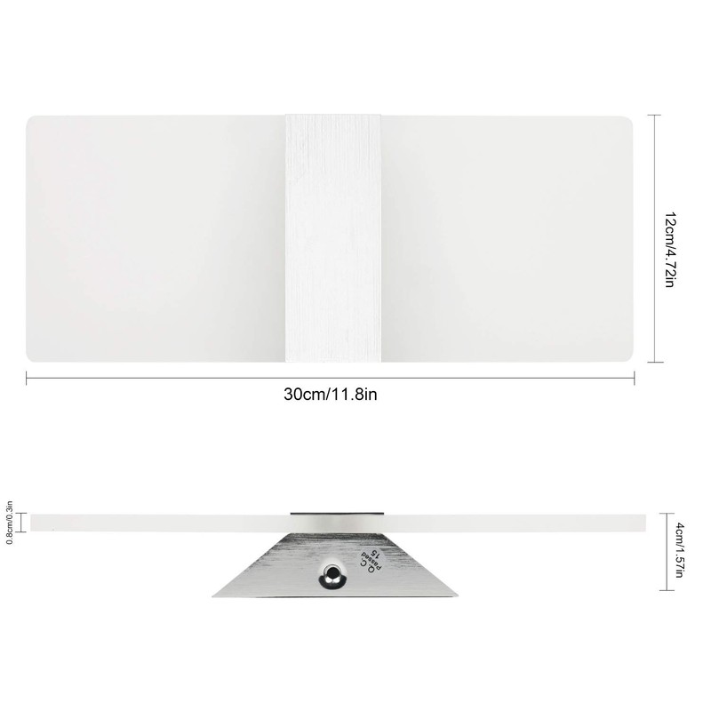 ChangM Modern LED Acrylic Wall Sconce 12W Cool White 6000K