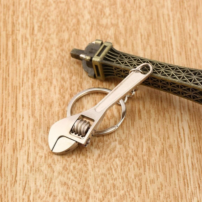 WsjiaboFux Mini Copper Adjustable Wrench Spanner Keychain Keyring Practical Portable