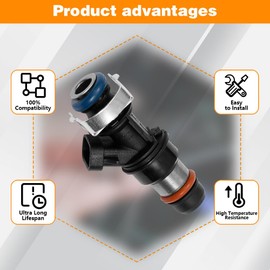 Fuel Injector Set (2-Hole, 8 pcs) FIT Chevy/GMC 4.8 L 5.3 L 6.0 L V8 – Silverado/Sierra 1500-3500 2001-2007, Tahoe/Suburban/Yukon 2001-2006, Express/Savana 2003-2007, Escalade 6.0 L 2002-2006