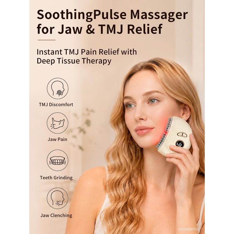 TMJ Relief Massager for Jaw Tension, Neck Pain & Clenching