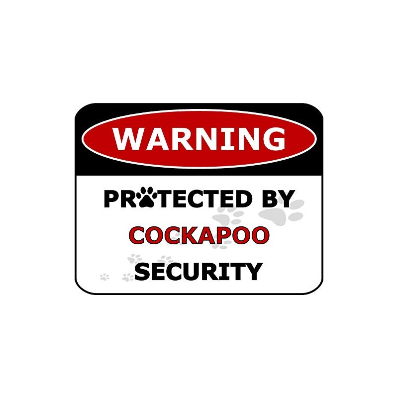 PCSCP Warning Protected by Cockapoo Security 11.5 inch by 9