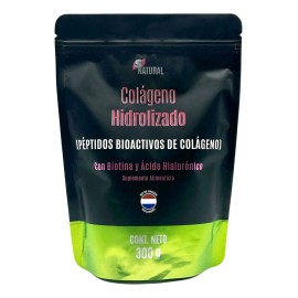 Péptidos De Colágeno Hidrolizado Biotina Ácido Hialurónico 300 Grs Snatural