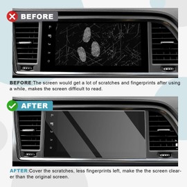 CDEFG Kompatibel mit Seat Ateca FR 2021 2022 2023 Auto Navigation Schutzfolie Tempered Glas 9H Kratzfest 9,2 Zoll GPS Transparent Displayschutzfolie Ateca Navi Folie Zubehör (9.2 ZOLL 2 Stück)