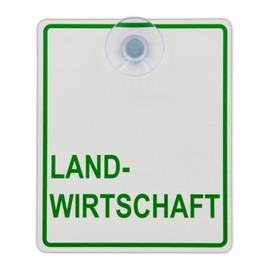 Suction Cup Sign Agriculture Acrylic Sign 3 mm with Suction Cup 30 mm Approx. 10 x 12 cm for Window Interior Mounting