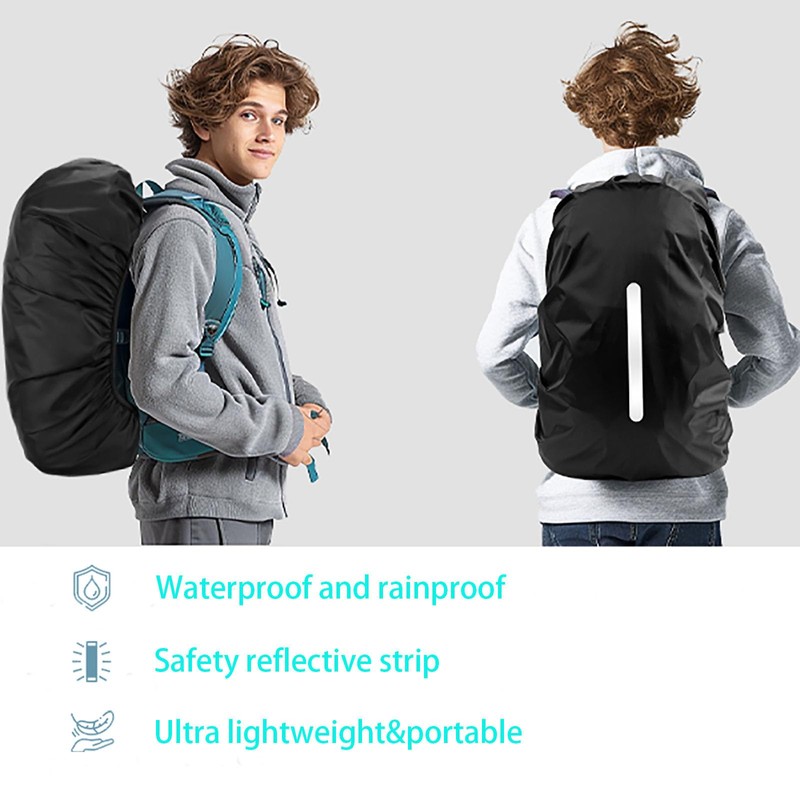 PACIOCEAN 1 Pack Reflective Backpack Cover,Reflective Rucksack Covers in Polyester,Reflective