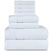 DecorRack 8-Piece Bath Towel Set, 4 Washcloths, 2 Bath Towels,