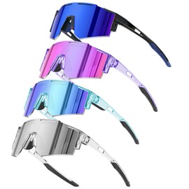 DioKiw 4PACK Kids Sunglasses Polarized Youth Baseball Sunglasses Boys Girls Softball Cycling UV400 Protection Goggles
