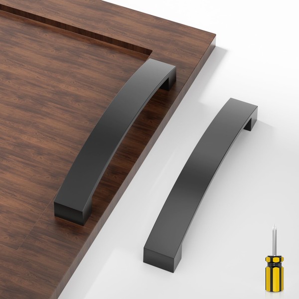 Cosycove 10 Pack Wide Curved Arch Cabinet Pulls, 5"(128mm) Hole