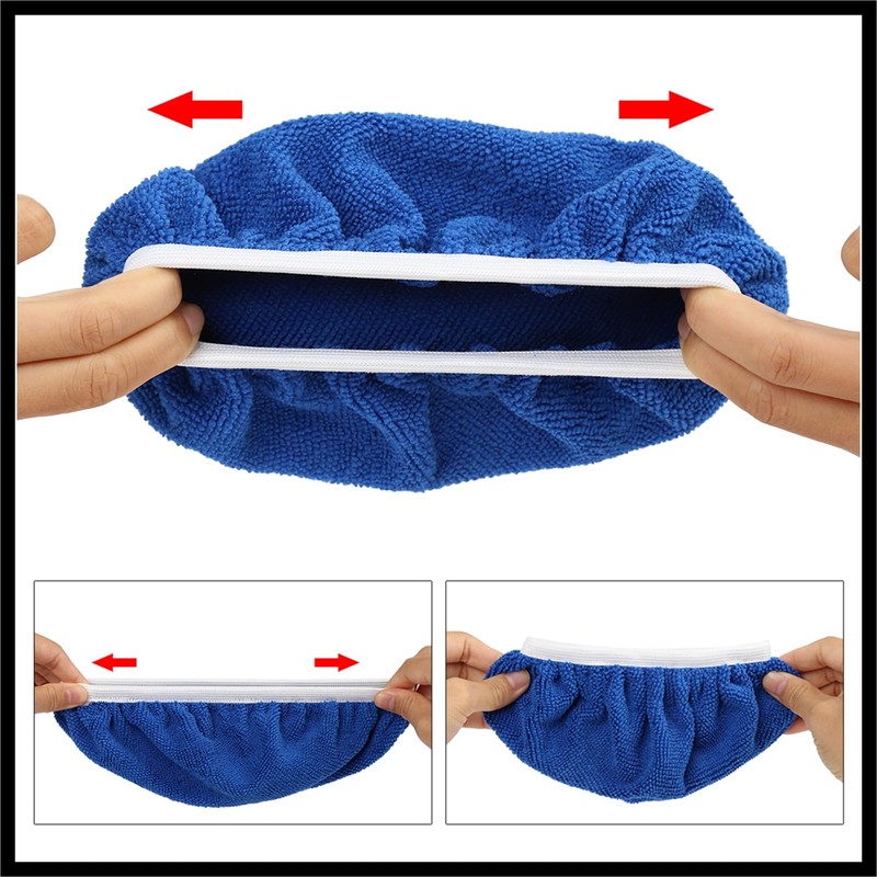 Hihaha 10pcs 5-6 Inch Soft Microfiber Car Waxing Polisher Pad