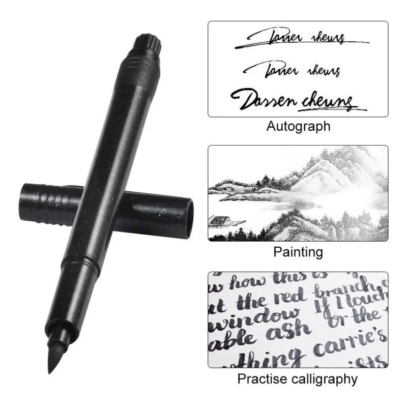 Pack De 4 Bolígrafos De Caligrafía, Punta De Pincel Suave,