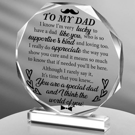 Dad Gift Acrylic Dads Plaque Gifts Grateful Birthday Gifts for Dad Acrylic Best Dad Sign Appreciation Acrylic Sign, 4.72 x 5.11 x 0.59 Inch(to My Dad) Decor Father Decor Father Decor Father - Color: To My Dad