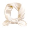 Ciormis 100% Silk Scarfs-21 x 21 small Champagne Pure silk
