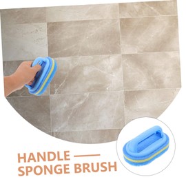 ORFOFE 2pcs Handheld Sponge Brush Comfortable Handle Design for Efficient Cleaning of Bathtubs Tiles and Kitchen Multi-Purpose Bathroom Sponges for Easy Use