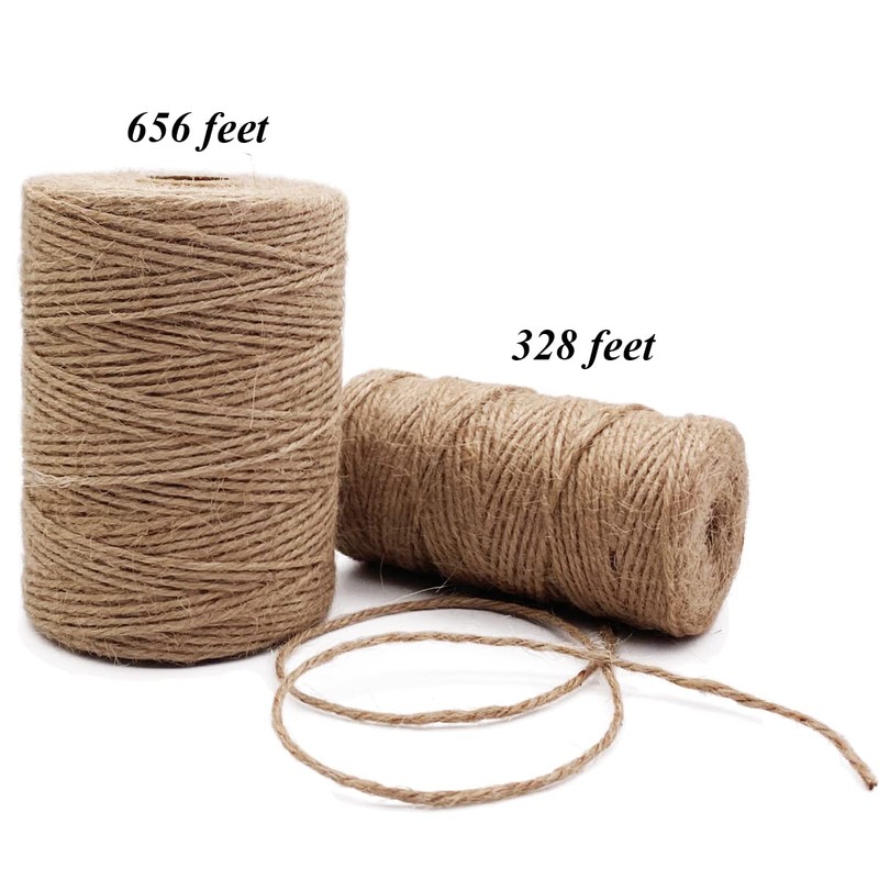 Jute Twine String 328 Feet Durable Natural Jute Rope String
