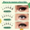 Extensiones De Pestañas Jade Olive Mixta Gruesa Natural Espesor 0.07
