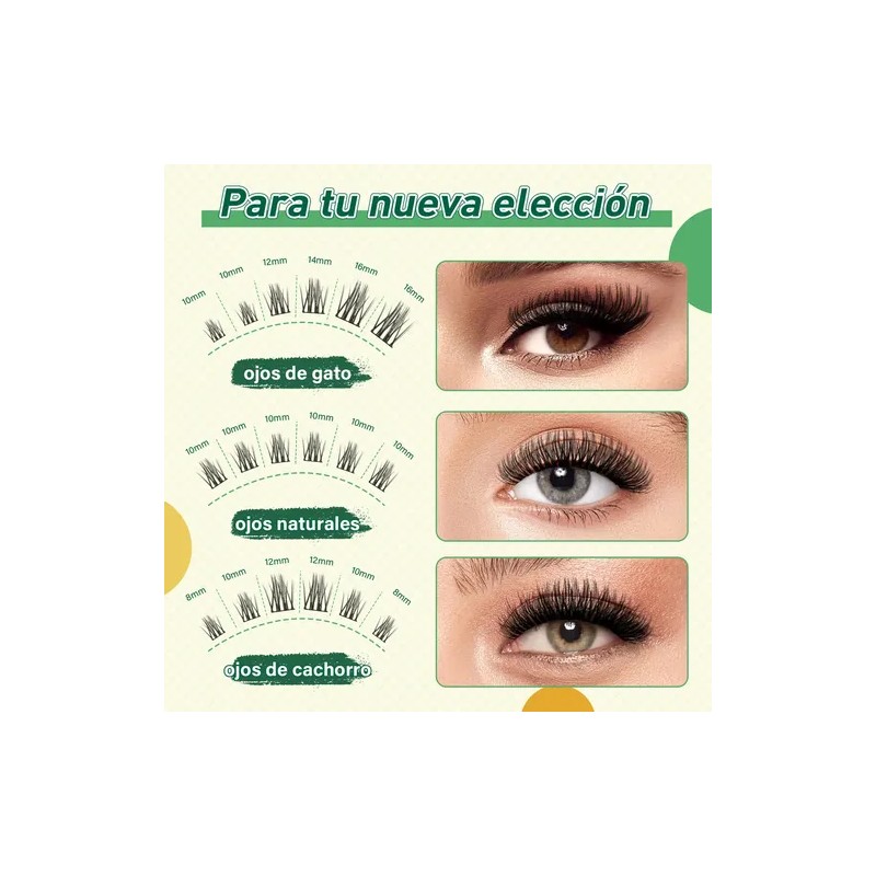Extensiones De Pestañas Jade Olive Mixta Gruesa Natural Espesor 0.07