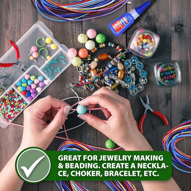 Mandala Crafts - Cadenas para colgantes, 50 unidades, enceradas, coreano