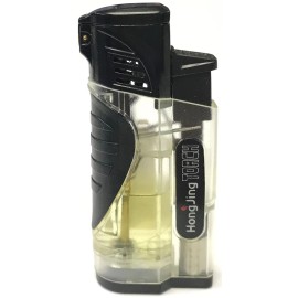 Eclipse Tri-Torch Lighter W/ Cigar Puncher - Clear