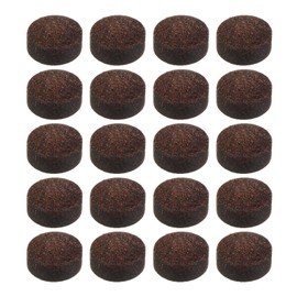PATIKIL 11mm Pool Cue Tips, 20 Pack Pool Billiard Cue Tips Pool Stick Replacement Tip Snooker Cue Tips for Pool Cue, Brown